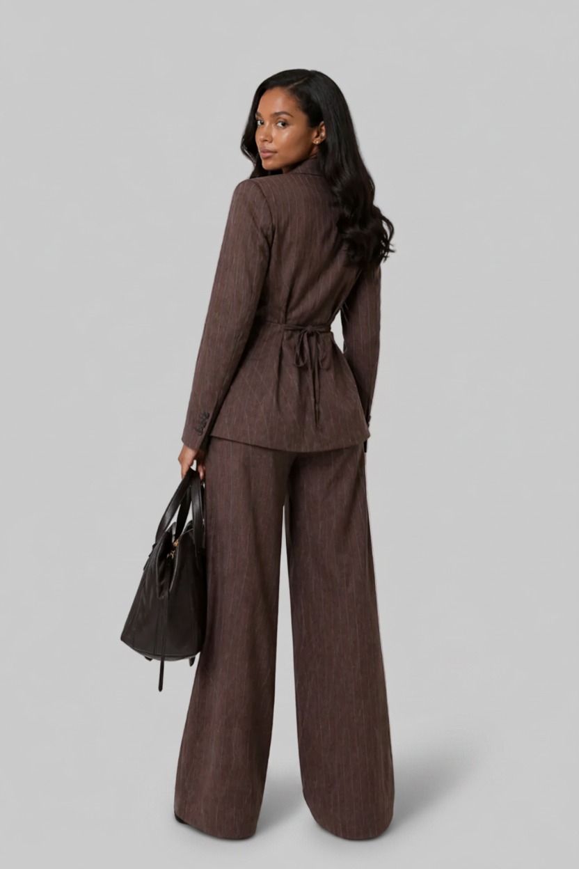 Cinched Blazer Set