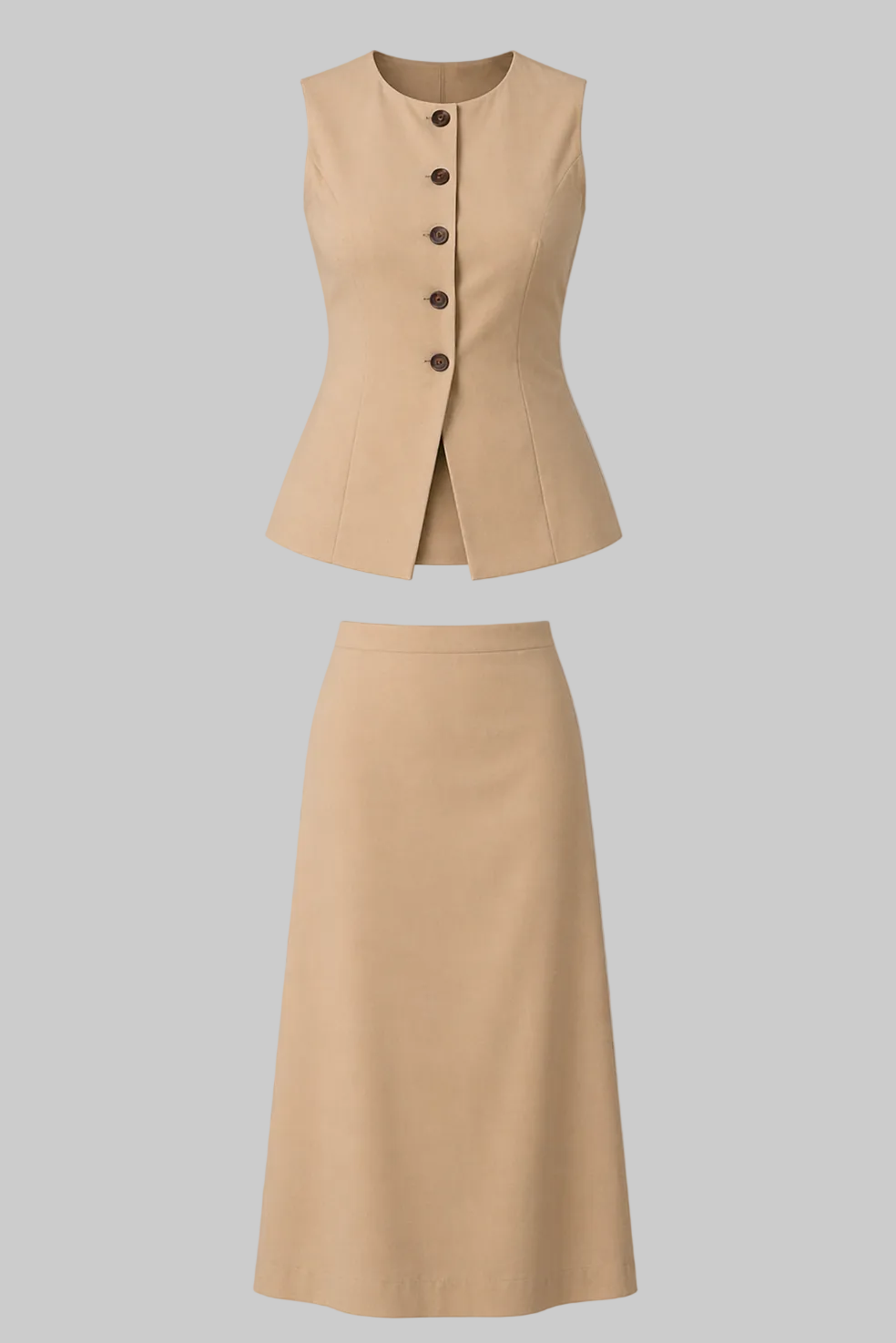 Tailored Sleeveless Blazer Set
