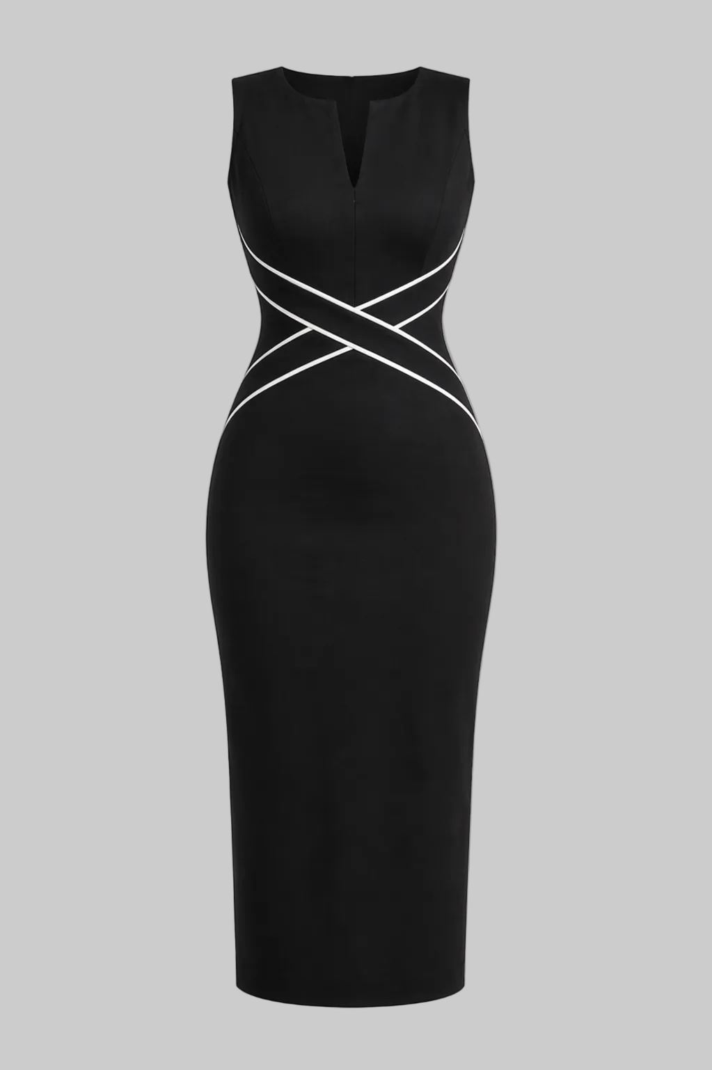 X-Detail Pencil Dress