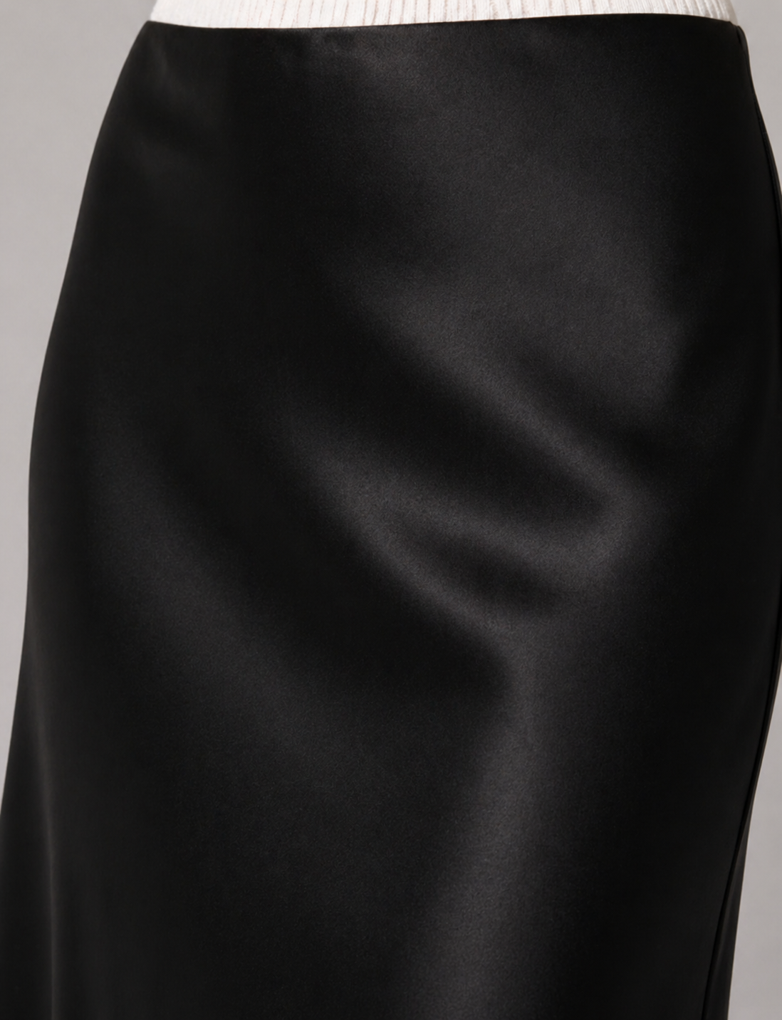Satin Slip Midi Skirt