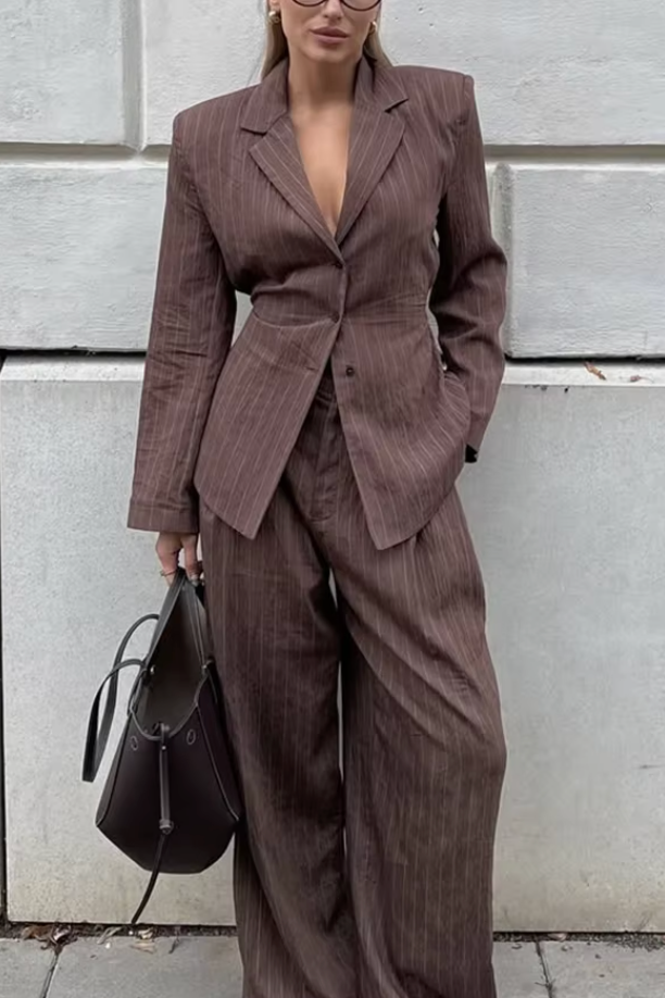 Cinched Blazer Set