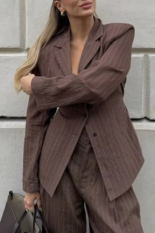 Cinched Blazer Set