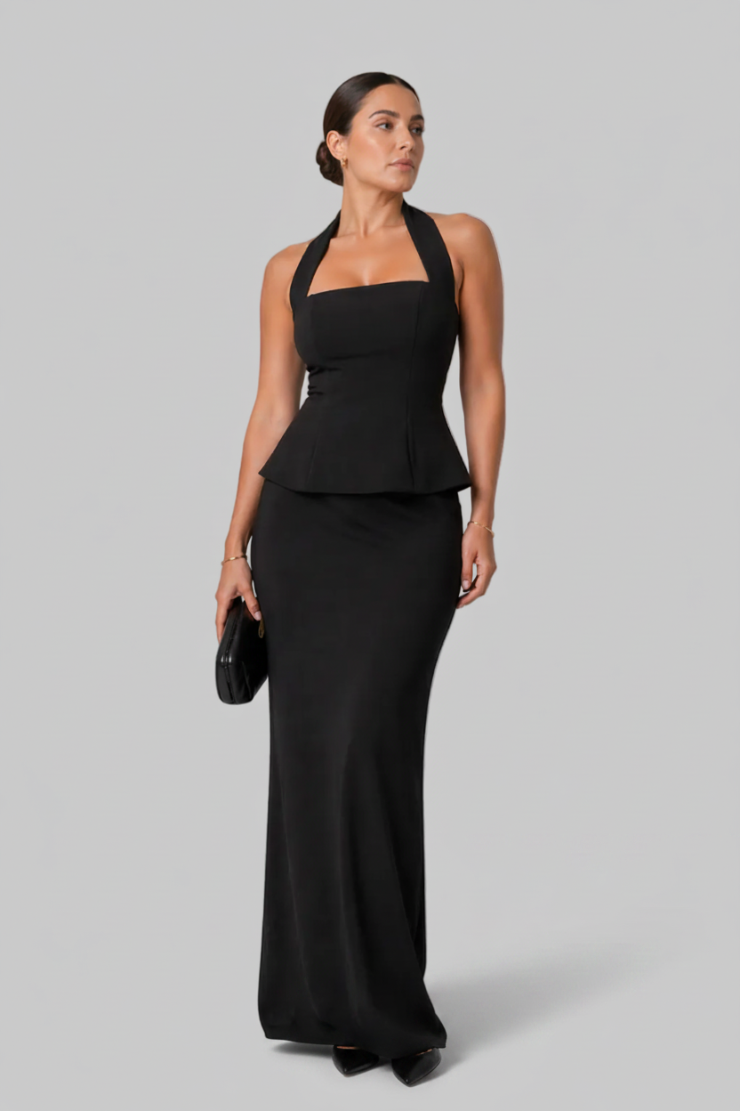 Cinched Halter-Neck Set